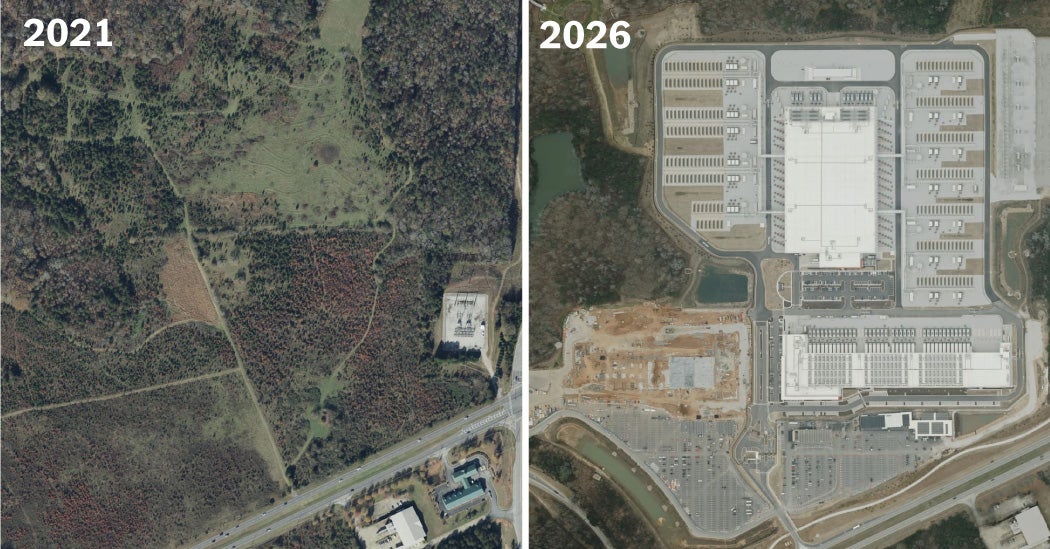 What the Data Center Boom Looks Like From the Sky - The New York Times