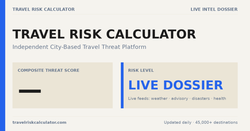 Travel Risk Index 2026 — every country ranked by safety