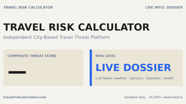 Travel Risk Index 2026 — every country ranked by safety